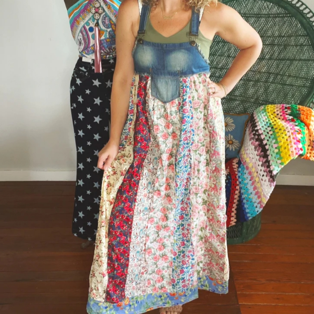 A Rare bird overall dress